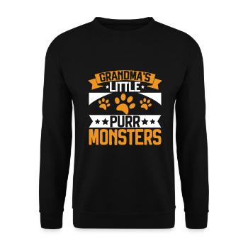 Cadeaux de grand-mère chat - Sweat-shirt Unisexe - noir - Devant - Alina (178cm) & Michal (187cm)
