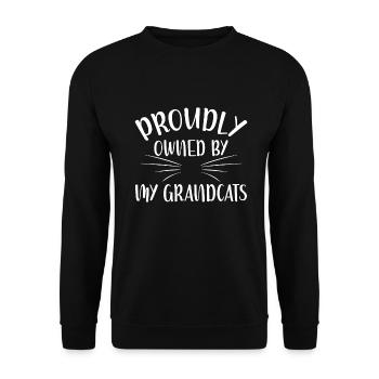 Cat Grandma Gifts - Unisex Pullover - Schwarz - Vorne - Alina (178cm) & Michal (187cm)