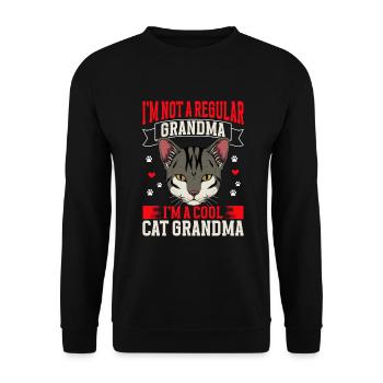 Cadeaux de grand-mère chat - Sweat-shirt Unisexe - noir - Devant - Alina (178cm) & Michal (187cm)