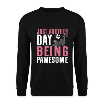 Cat Grandma Gifts - Unisex Pullover - Schwarz - Vorne - Alina (178cm) & Michal (187cm)