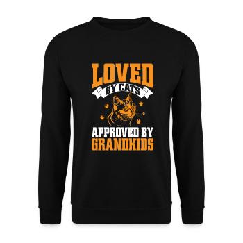 Cadeaux de grand-mère chat - Sweat-shirt Unisexe - noir - Devant - Alina (178cm) & Michal (187cm)