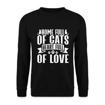 Cadeaux de grand-mère chat - Sweat-shirt Unisexe - noir - Devant - Alina (178cm) & Michal (187cm)