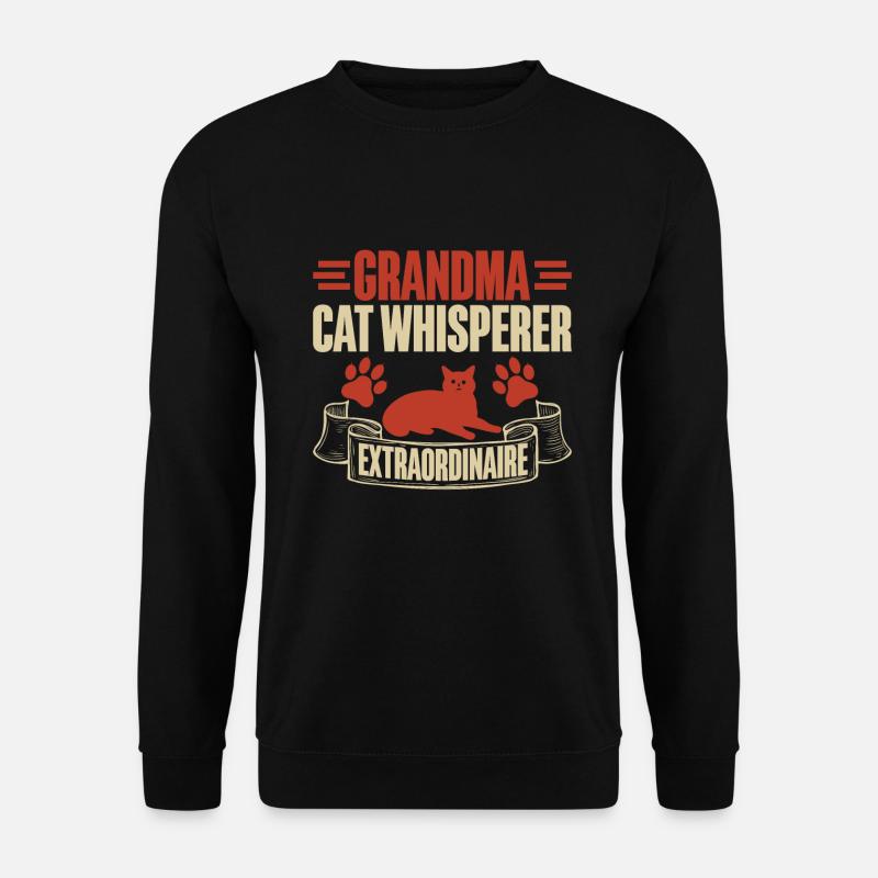 Cadeaux de grand-mère chat - Sweat-shirt Unisexe - noir