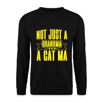 Cadeaux de grand-mère chat - Sweat-shirt Unisexe - noir - Devant - Alina (178cm) & Michal (187cm)