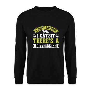 Cadeaux de grand-mère chat - Sweat-shirt Unisexe - noir - Devant - Alina (178cm) & Michal (187cm)