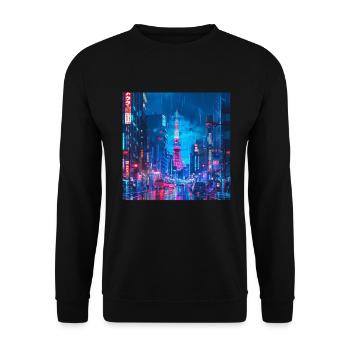 Japan - Unisex Pullover - Schwarz - Vorne - Alina (178cm) & Michal (187cm)