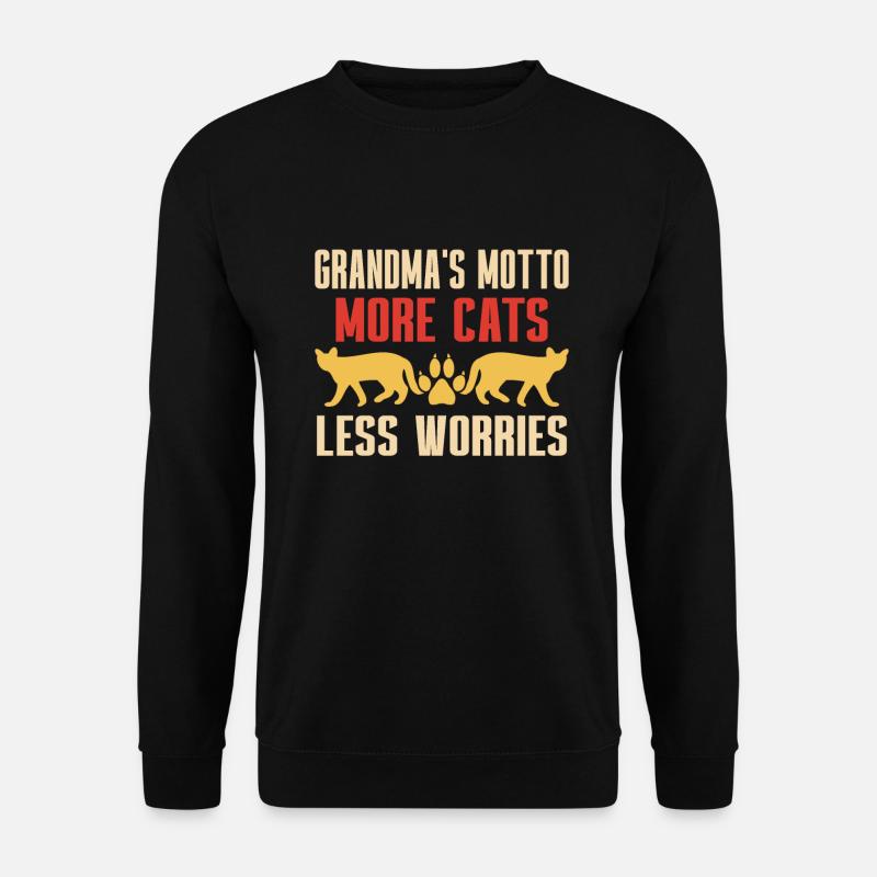 Cadeaux de grand-mère chat - Sweat-shirt Unisexe - noir