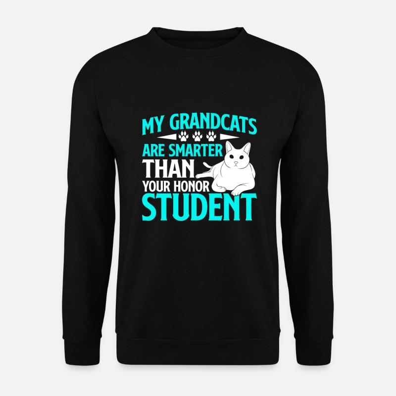 Cadeaux de grand-mère chat - Sweat-shirt Unisexe - noir
