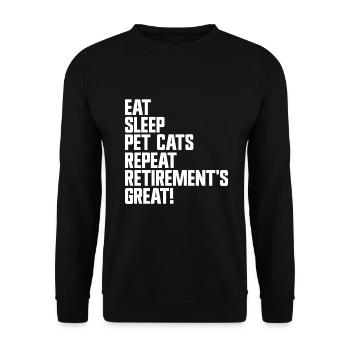Cadeaux de grand-mère chat - Sweat-shirt Unisexe - noir - Devant - Alina (178cm) & Michal (187cm)