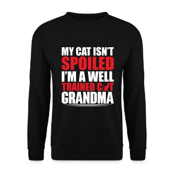 Cadeaux de grand-mère chat - Sweat-shirt Unisexe - noir - Devant - Alina (178cm) & Michal (187cm)