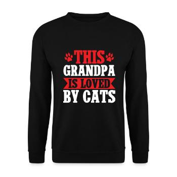 Chats Cadeaux Papy - Sweat-shirt Unisexe - noir - Devant - Alina (178cm) & Michal (187cm)