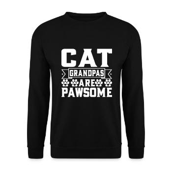 Chats Cadeaux Papy - Sweat-shirt Unisexe - noir - Devant - Alina (178cm) & Michal (187cm)