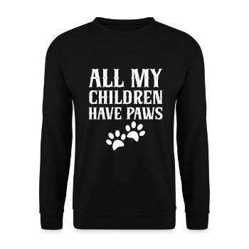 Cat Grandpa Gifts - Unisex Pullover - Schwarz - Vorne - Alina (178cm) & Michal (187cm)
