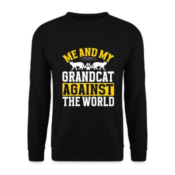 Chats Cadeaux Papy - Sweat-shirt Unisexe - noir - Devant - Alina (178cm) & Michal (187cm)