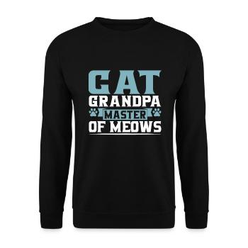 Chats Cadeaux Papy - Sweat-shirt Unisexe - noir - Devant - Alina (178cm) & Michal (187cm)