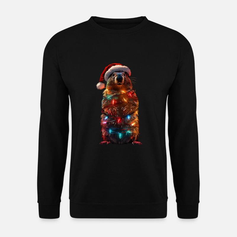 Murmeltier Weihnachten - Unisex Pullover - Schwarz