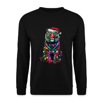 Noël du tigre - Sweat-shirt Unisexe - noir - Devant - Alina (178cm) & Michal (187cm)