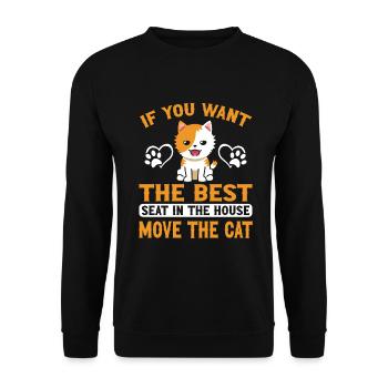 Cat Grandpa Gifts - Unisex Pullover - Schwarz - Vorne - Alina (178cm) & Michal (187cm)