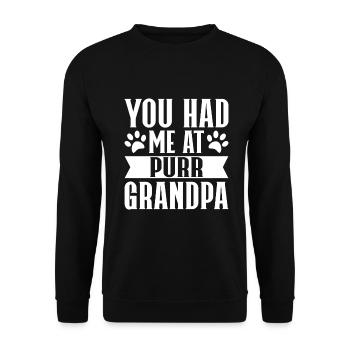 Chats Cadeaux Papy - Sweat-shirt Unisexe - noir - Devant - Alina (178cm) & Michal (187cm)
