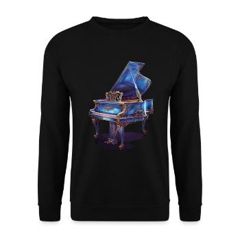 Piano - Sweat-shirt Unisexe - noir - Devant - Alina (178cm) & Michal (187cm)