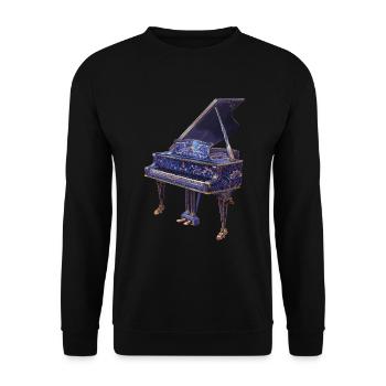 Piano - Sweat-shirt Unisexe - noir - Devant - Alina (178cm) & Michal (187cm)