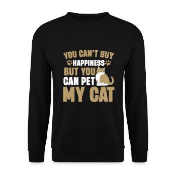 Chats Cadeaux Papy - Sweat-shirt Unisexe - noir - Devant - Alina (178cm) & Michal (187cm)