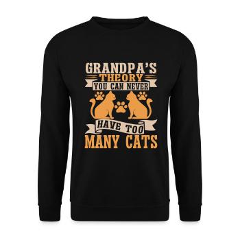Chats Cadeaux Papy - Sweat-shirt Unisexe - noir - Devant - Alina (178cm) & Michal (187cm)