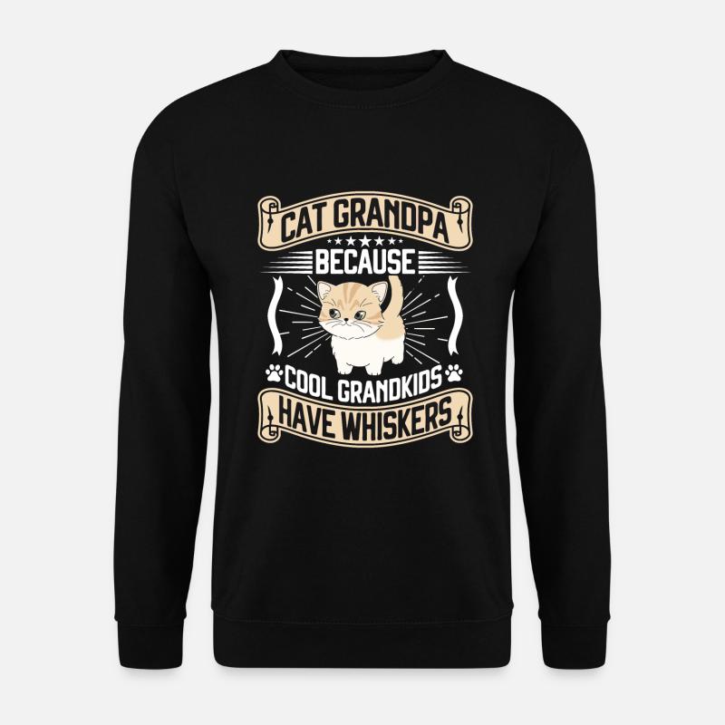 Chats Cadeaux Papy - Sweat-shirt Unisexe - noir