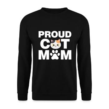 Cat Mom Gifts - Unisex Pullover - Schwarz - Vorne - Alina (178cm) & Michal (187cm)