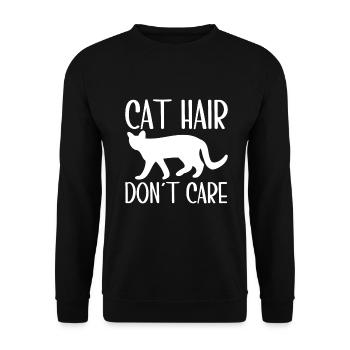 Cat Mom Gifts - Unisex Pullover - Schwarz - Vorne - Alina (178cm) & Michal (187cm)
