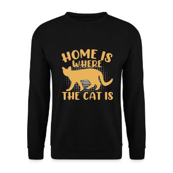 Cat Mom Gifts - Unisex Pullover - Schwarz - Vorne - Alina (178cm) & Michal (187cm)