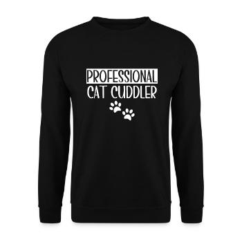 Cat Mom Gifts - Unisex Pullover - Schwarz - Vorne - Alina (178cm) & Michal (187cm)