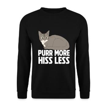 Cat Mom Gifts - Unisex Pullover - Schwarz - Vorne - Alina (178cm) & Michal (187cm)