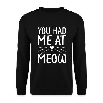 Cat Mom Gifts - Unisex Pullover - Schwarz - Vorne - Alina (178cm) & Michal (187cm)