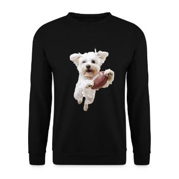 Maltese - Unisex Sweatshirt - black - Front - Alina (178cm) & Michal (187cm)