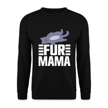 Cat Mom Gifts - Unisex Pullover - Schwarz - Vorne - Alina (178cm) & Michal (187cm)