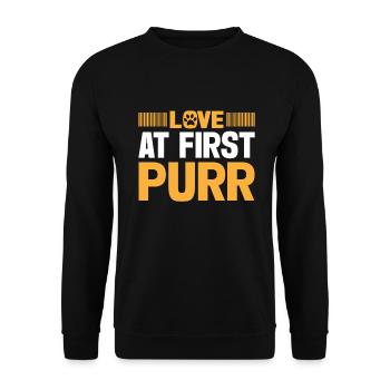 Cat Mom Gifts - Unisex Pullover - Schwarz - Vorne - Alina (178cm) & Michal (187cm)