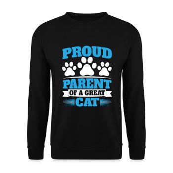 Cat Mom Gifts - Unisex Pullover - Schwarz - Vorne - Alina (178cm) & Michal (187cm)
