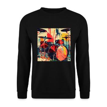 Schlagzeug - Unisex Pullover - Schwarz - Vorne - Alina (178cm) & Michal (187cm)