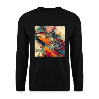 Guitare - Sweat-shirt Unisexe - noir - Devant - Alina (178cm) & Michal (187cm)