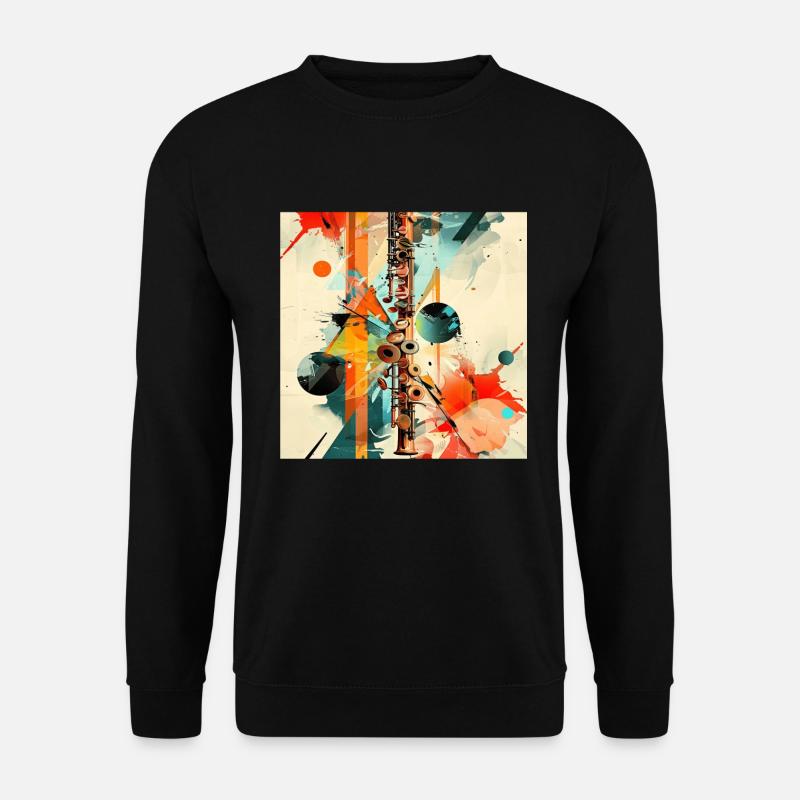 Transverse flute - Unisex Sweatshirt - black