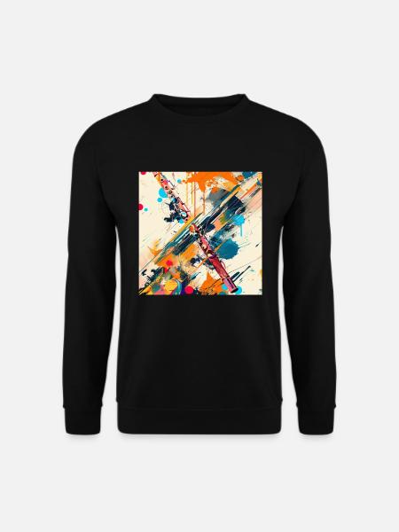 Transverse flute - Unisex Sweatshirt - black
