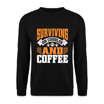 Cat Mom Gifts - Unisex Pullover - Schwarz - Vorne - Alina (178cm) & Michal (187cm)