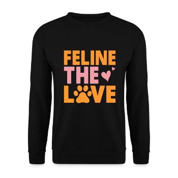 Cat Mom Gifts - Unisex Pullover - Schwarz - Vorne - Alina (178cm) & Michal (187cm)