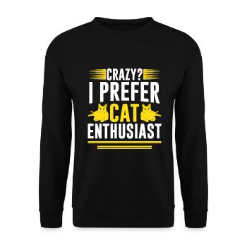 Cat Mom Gifts - Unisex Pullover - Schwarz - Vorne - Alina (178cm) & Michal (187cm)