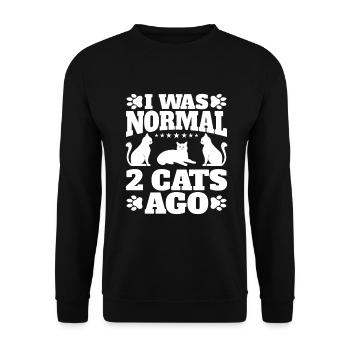 Cat Mom Gifts - Unisex Pullover - Schwarz - Vorne - Alina (178cm) & Michal (187cm)