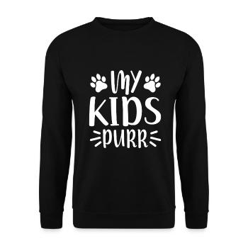 Cat Mom Gifts - Unisex Pullover - Schwarz - Vorne - Alina (178cm) & Michal (187cm)