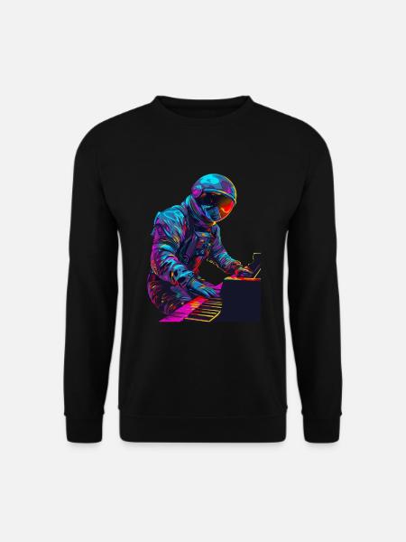 Astronaut Piano - Unisex Sweatshirt - black