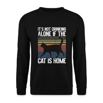 Cat Mom Gifts - Unisex Pullover - Schwarz - Vorne - Alina (178cm) & Michal (187cm)