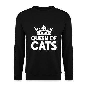Cat Mom Gifts - Unisex Pullover - Schwarz - Vorne - Alina (178cm) & Michal (187cm)